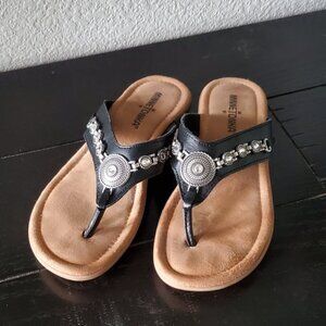 Minnetonka "Sybil" Black Sandals